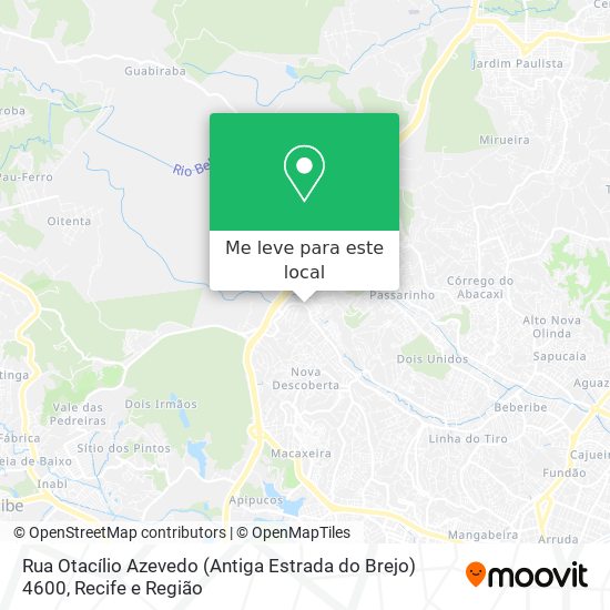 Rua Otacílio Azevedo (Antiga Estrada do Brejo) 4600 mapa