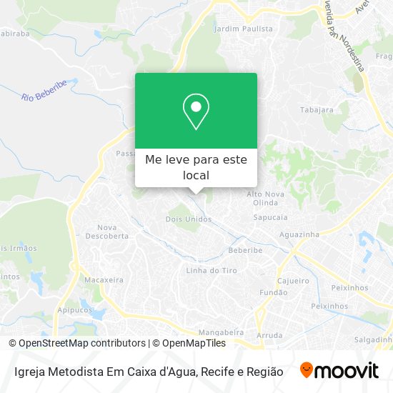 Igreja Metodista Em Caixa d'Agua mapa