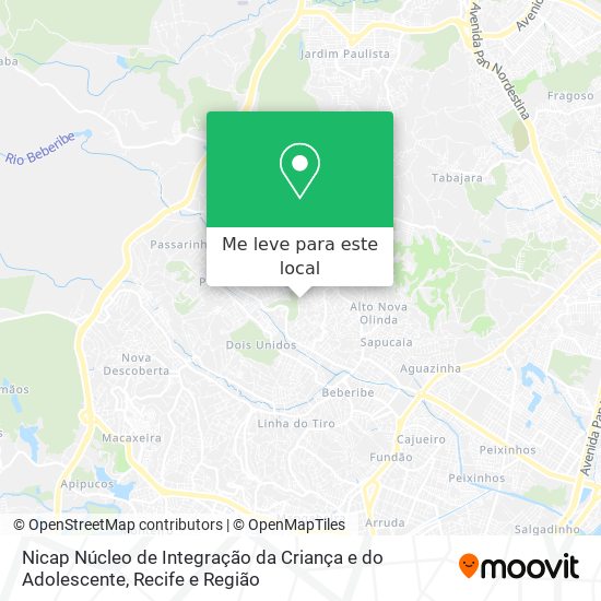 Nicap Núcleo de Integração da Criança e do Adolescente mapa