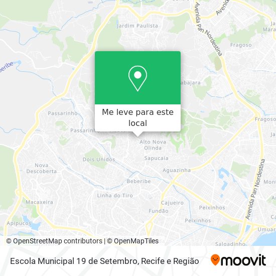 Escola Municipal 19 de Setembro mapa