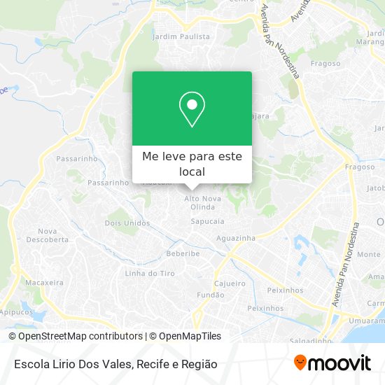 Escola Lirio Dos Vales mapa