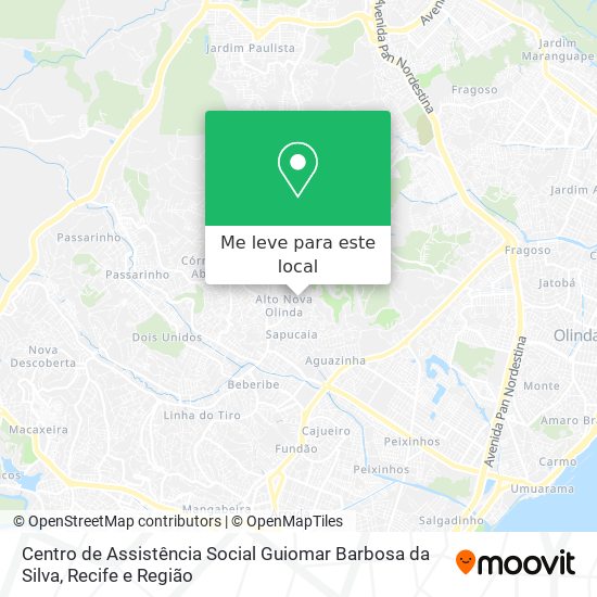 Centro de Assistência Social Guiomar Barbosa da Silva mapa