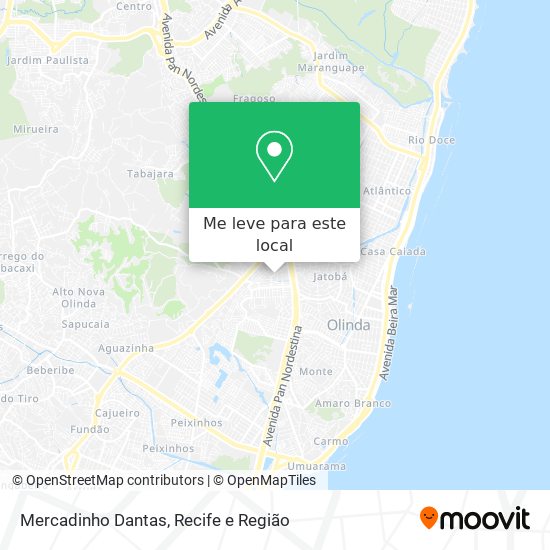 Mercadinho Dantas mapa