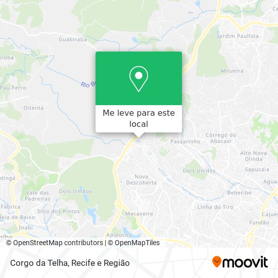 Corgo da Telha mapa