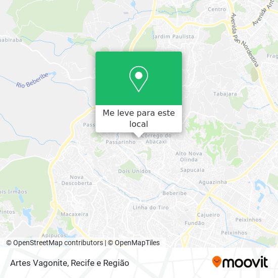 Artes Vagonite mapa