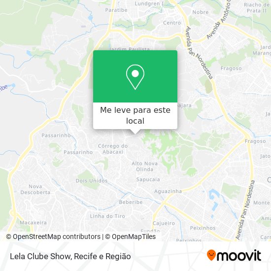 Lela Clube Show mapa