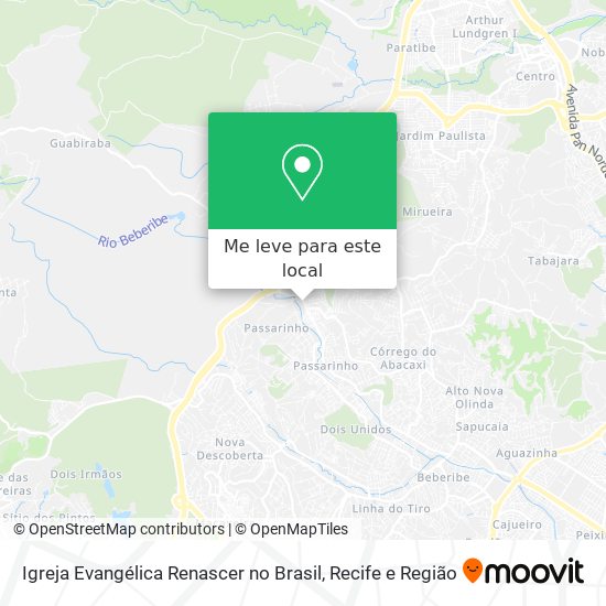 Igreja Evangélica Renascer no Brasil mapa