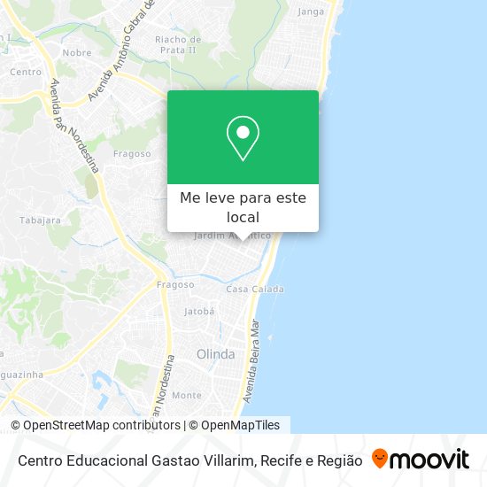 Centro Educacional Gastao Villarim mapa