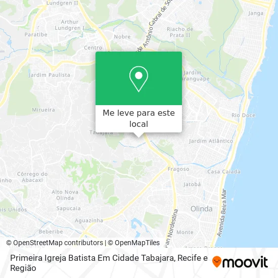 Primeira Igreja Batista Em Cidade Tabajara mapa