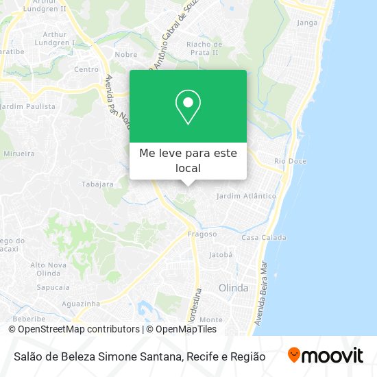 Salão de Beleza Simone Santana mapa