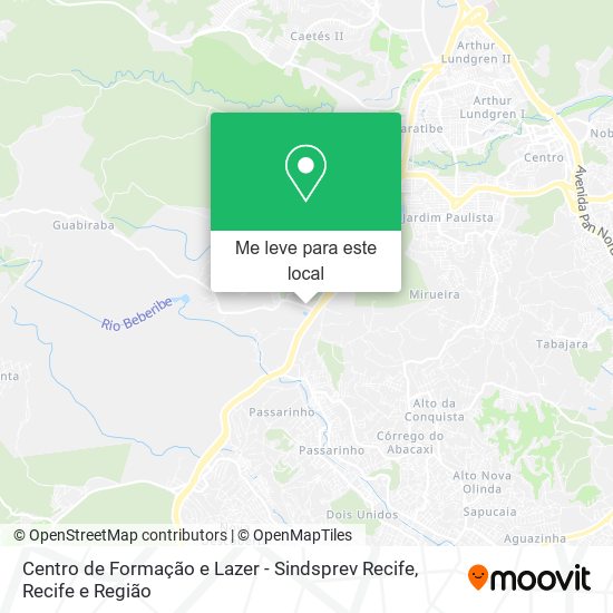 Centro de Formação e Lazer - Sindsprev Recife mapa