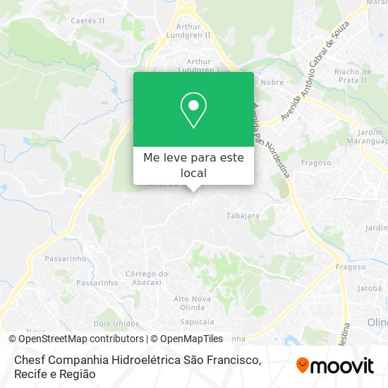 Chesf Companhia Hidroelétrica São Francisco mapa