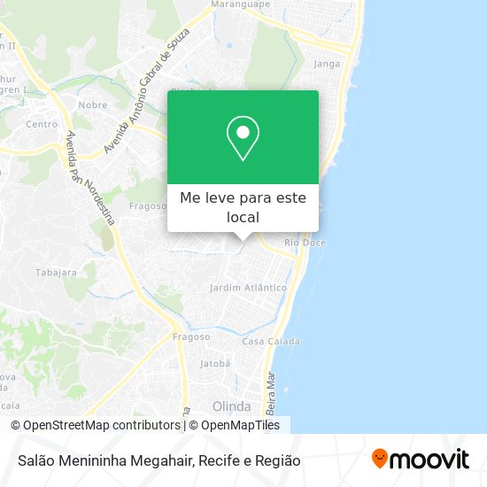 Salão Menininha Megahair mapa