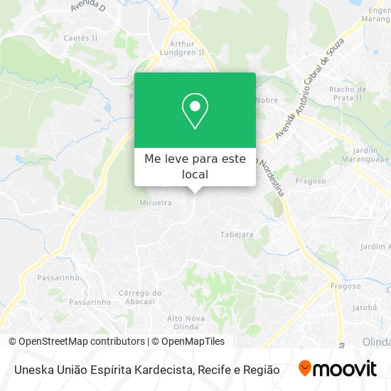 Uneska União Espírita Kardecista mapa