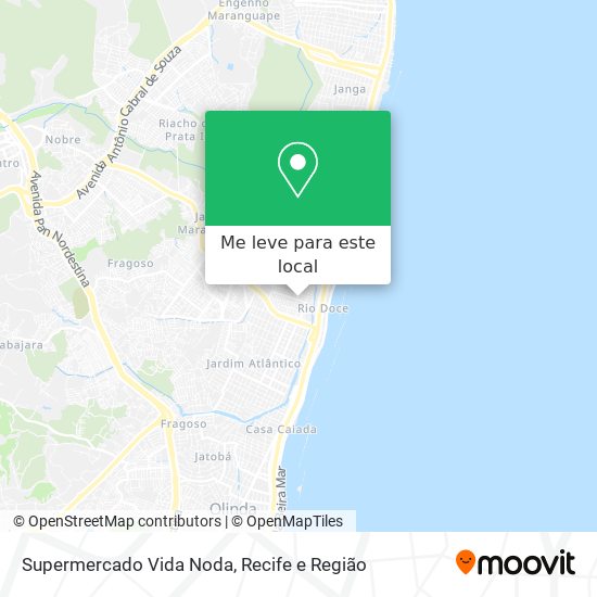 Supermercado Vida Noda mapa