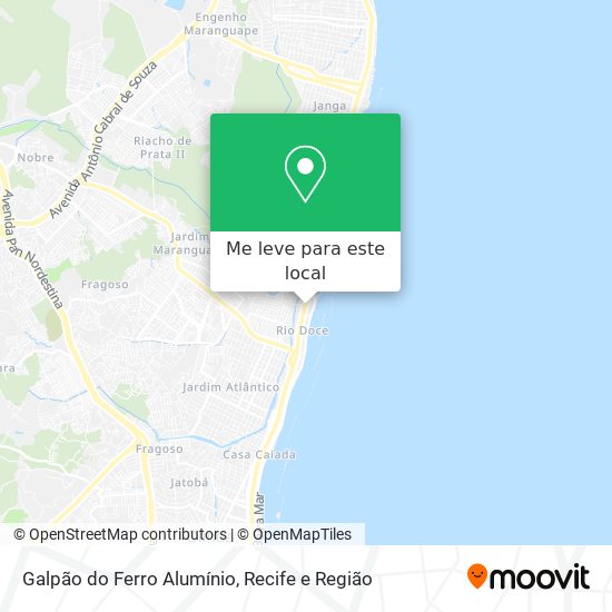 Galpão do Ferro Alumínio mapa