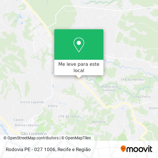 Rodovia PE - 027 1006 mapa