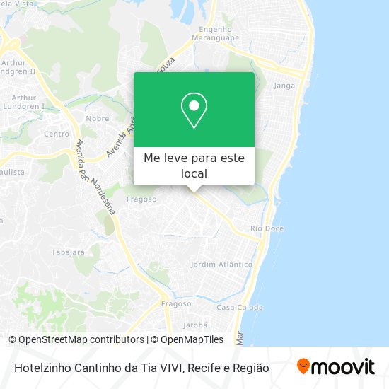 Hotelzinho Cantinho da Tia VIVI mapa