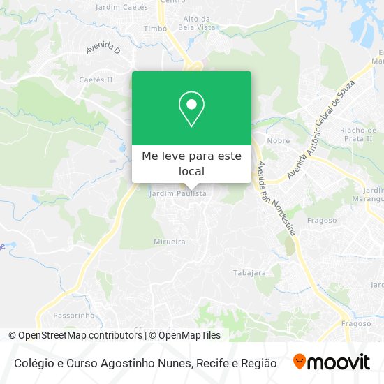 Colégio e Curso Agostinho Nunes mapa