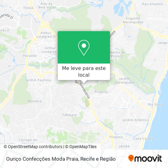 Ouriço Confecções Moda Praia mapa