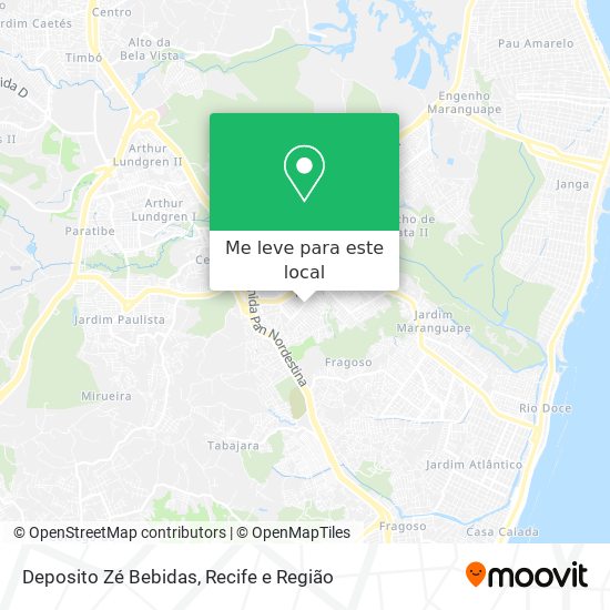 Deposito Zé Bebidas mapa