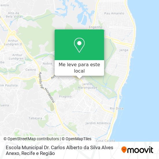 Escola Municipal Dr. Carlos Alberto da Silva Alves Anexo mapa