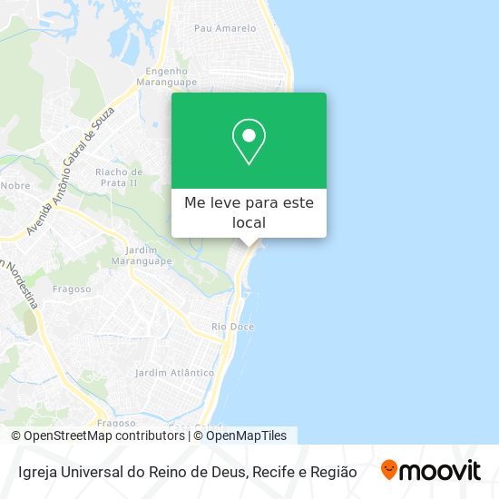 Igreja Universal do Reino de Deus mapa