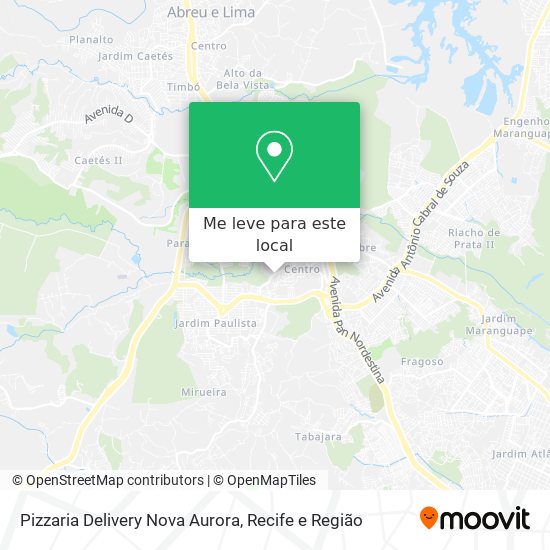 Pizzaria Delivery Nova Aurora mapa