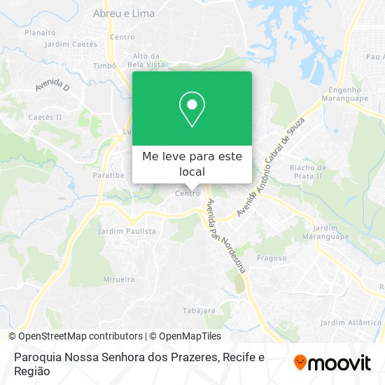 Paroquia Nossa Senhora dos Prazeres mapa