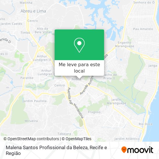 Malena Santos Profissional da Beleza mapa