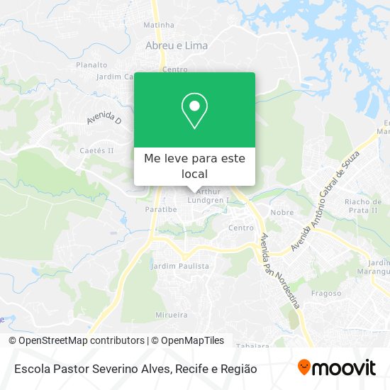 Escola Pastor Severino Alves mapa