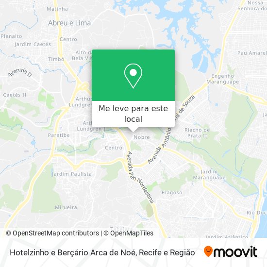 Hotelzinho e Berçário Arca de Noé mapa