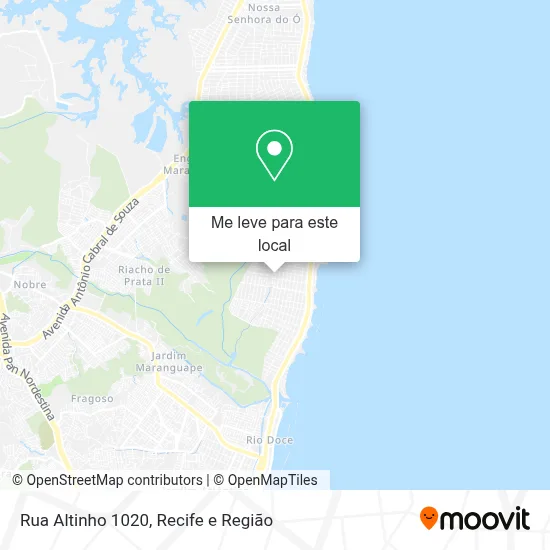 Rua Altinho 1020 mapa