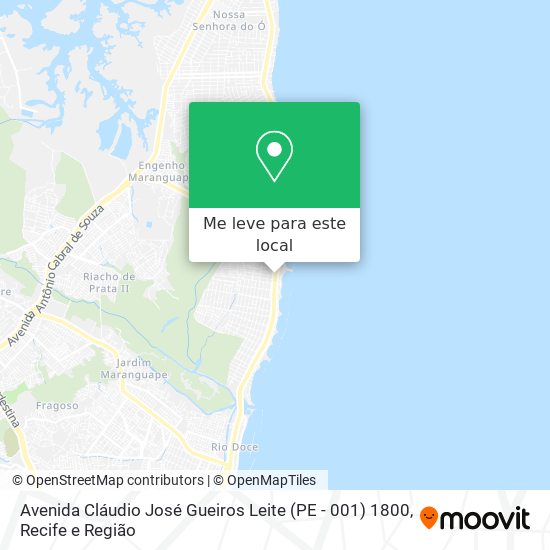 Avenida Cláudio José Gueiros Leite (PE - 001) 1800 mapa