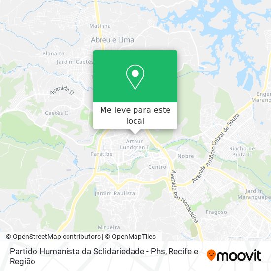 Partido Humanista da Solidariedade - Phs mapa