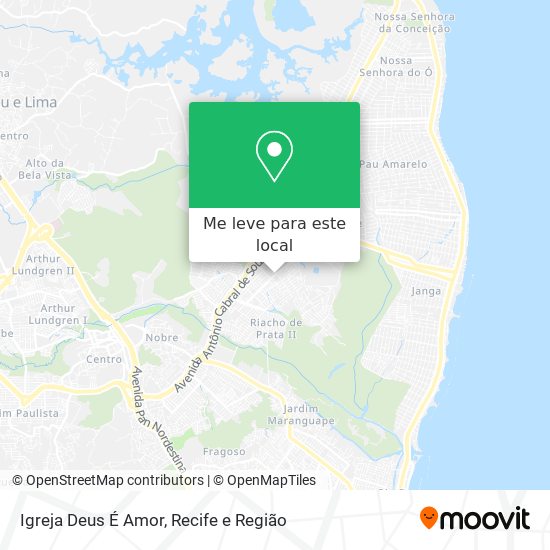 Igreja Deus É Amor mapa