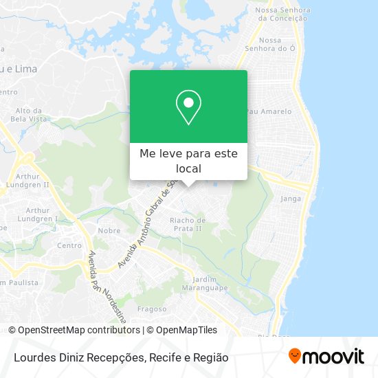 Lourdes Diniz Recepções mapa