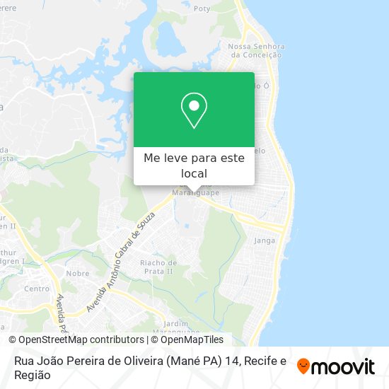 Rua João Pereira de Oliveira (Mané PA) 14 mapa