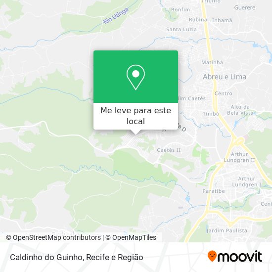 Caldinho do Guinho mapa