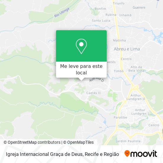 Igreja Internacional Graça de Deus mapa