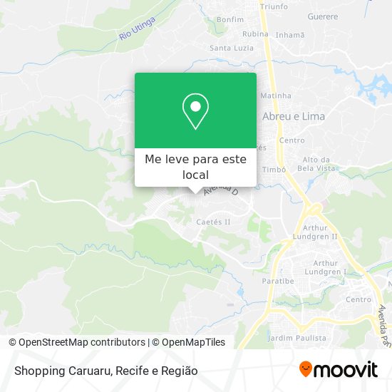 Shopping Caruaru mapa