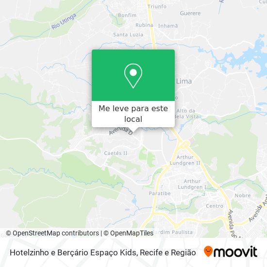 Hotelzinho e Berçário Espaço Kids mapa