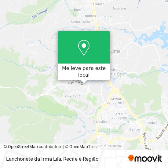 Lanchonete da Irma Lila mapa