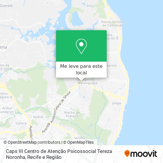 Caps III Centro de Atenção Psicossocial Tereza Noronha mapa