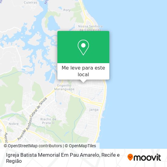 Igreja Batista Memorial Em Pau Amarelo mapa