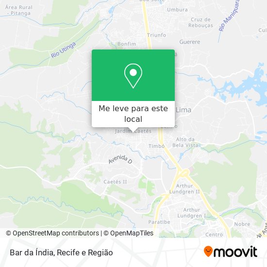 Bar da Índia mapa