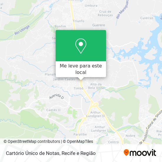 Cartório Único de Notas mapa