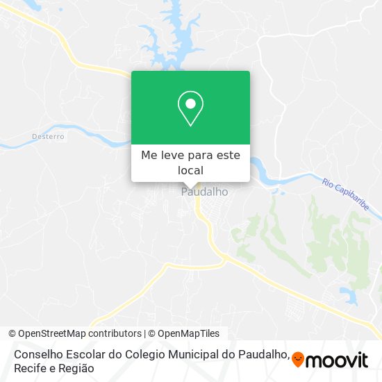 Conselho Escolar do Colegio Municipal do Paudalho mapa