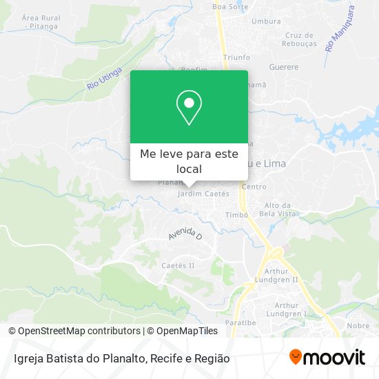 Igreja Batista do Planalto mapa