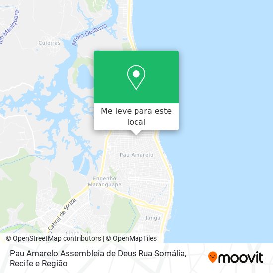 Pau Amarelo Assembleia de Deus Rua Somália mapa